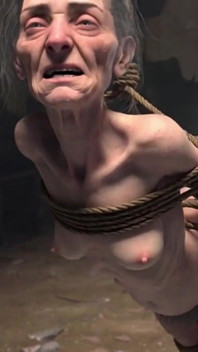 Elderly Granny Tied up - Terrified yet Craving Dick in Her Old Pussy