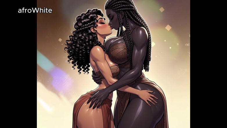 Afrowhite: Ai Generated - Hentai Cartoon Anime Anime Trans Africano Americano Nero...
