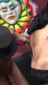 Exclusive video Bareback: Horny sexy muscular men anal fuck in mask