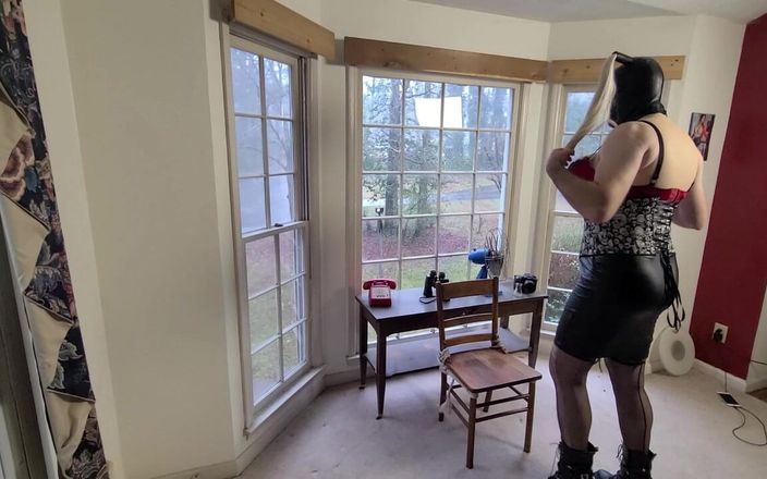 Jon Screcrow: Jon Scarecrow Peeping Tom View of Photoshoot Open Window Masturbation