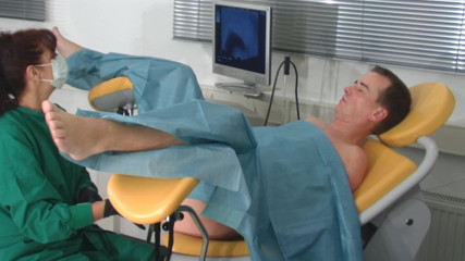 Rubber & Clinic Studio - 1ATOYS: Kinky anal exam with ultrasound