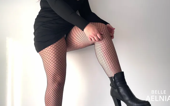Belle-Aelnia: Being Slutty in Lingerie and Fishnet Teasing and Spreading My...