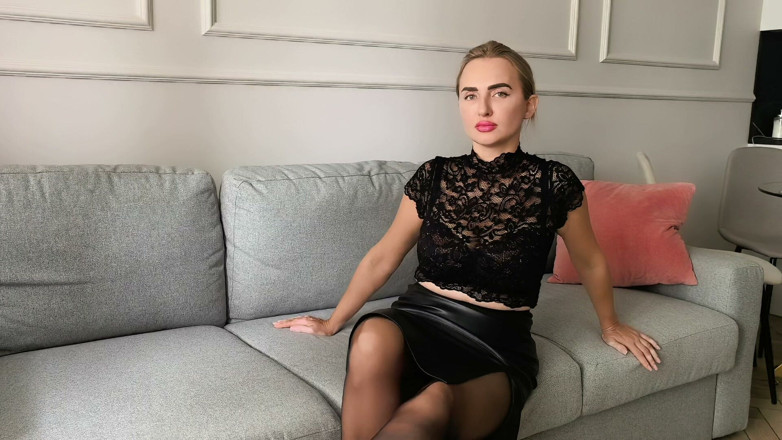 Goddess Lena: Black Nylon Teasing
