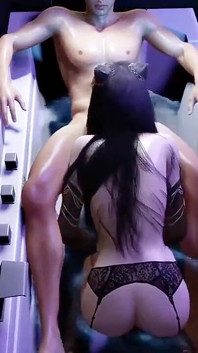 Dvě krásky bigboob šukají s velkým čůrákem - Hentai 3D necenzurováno (v94)