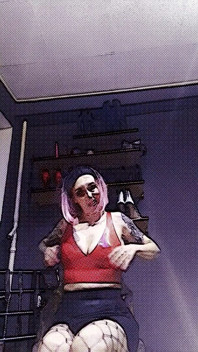 Lady Angela Spit Cartoon Effects