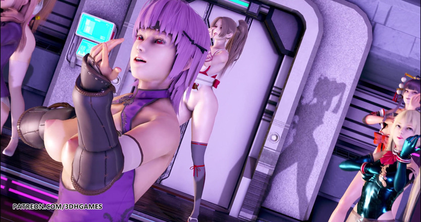 3D-Hentai Games: Striptease de PinkCat - Nyotengu, Ayane, Kasumi, Marie Rose, Honoka, Mai...