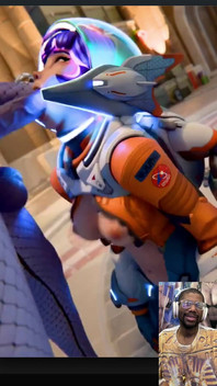 Welcoming Bald Pussy Juno to Planet Earth with Widowmaker’s Hard Fucking Transgender Futa Cock