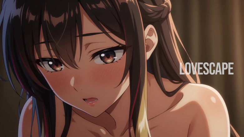 Lovescape: Cewek hentai sangat menginginkan kontol besar dari pria sejati (ai)