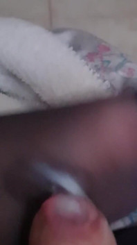 Footjob with Nylon Socks on the Sofa'