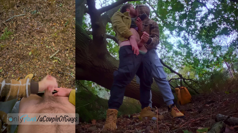 ACoupleOfGuys: Îmi suge pula în pădure