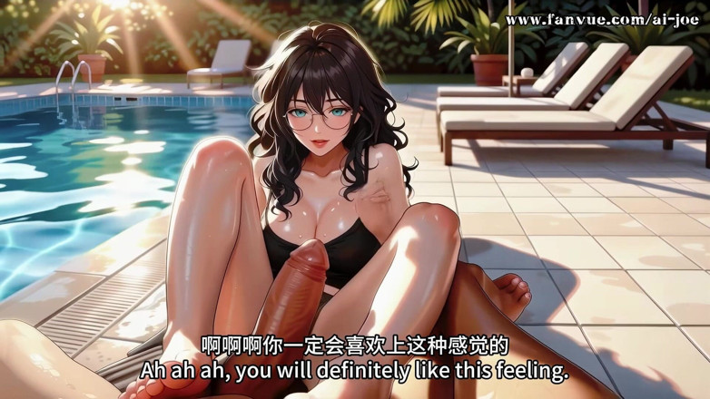 AI-JOE: 戴眼镜的漂亮女人帮助我。第4集。Ai-generated