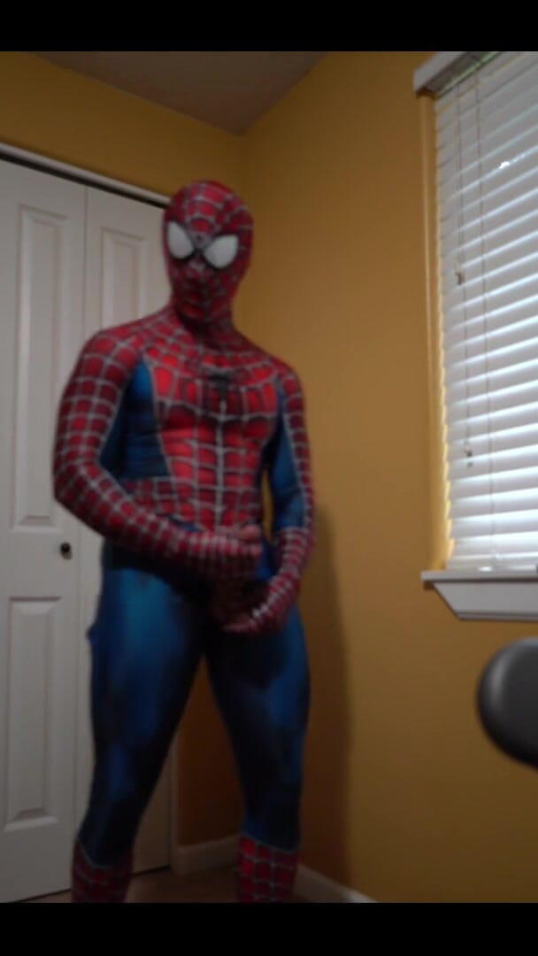 Reese Rideout: Cumming in a Spider Man Costume