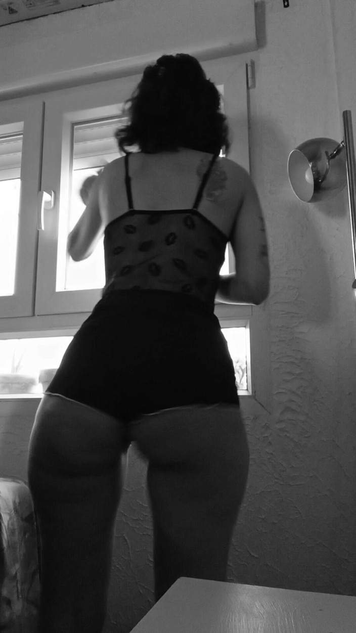 Akasha7: Akasha Cleaning the Window Panes Facing the Neighbor Might Have...