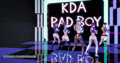 3D-Hentai Games: Red Velvet - bure larke ka nagn nrity, ahri, akaali, kaisa,...