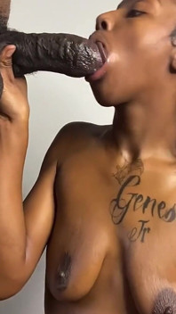 Slim Ebony First Time on Camera Sucking BBC