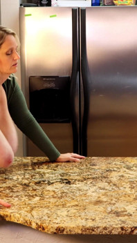 Swinging Natural Tits Hard Sex on the Kitchen Counter