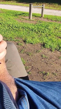 Flashing My Cock in Front a Eveyone in a Public Park and My Stepdaugher Helps Me Cumshot - Real Sex Risky