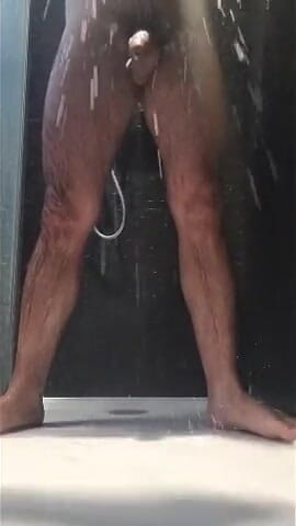 Arab of the Future: Top hairy arab washing his cock!