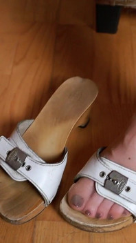 Provocación de talón de nylon - primer plano, medias suaves de Asmr frotando sonidos suaves