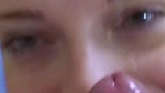 Sexy blonde with small tits and firm ass moans and moans as I fuck her hard until I cum inside her pussy