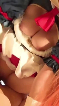 Грубый кримпай, Gyaru Косплейер идет далеко, Ahegao выставленная кульминация после кульминации