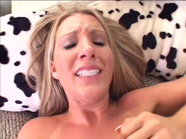 First Black Sexperience: Black guy cums in this sexy blonde's butt and she...