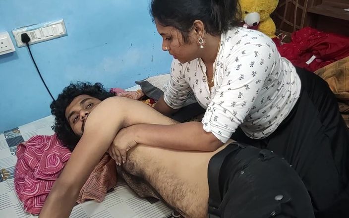 Vaishnavysharunraj: Lang lipslot met stiefzus in de slaapkamer