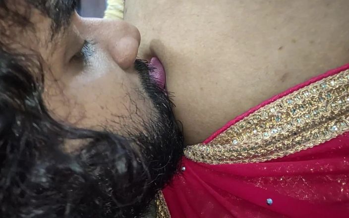Vaishnavysharunraj: Red Half Saree Navel Lízání romantiky