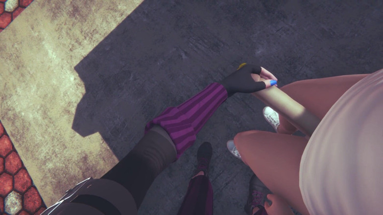 Waifu club 3D: Jinx jerks off your cock in an empty alley