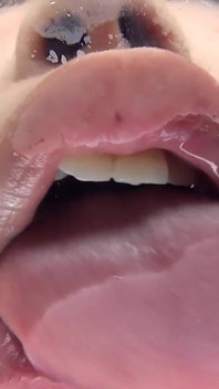 Yuka Asami Licks Your Face with Her Wet, Drooling Tongue. Open Your Mouth... Her Spit Is Yours Now. Virtual Kisses in POV.