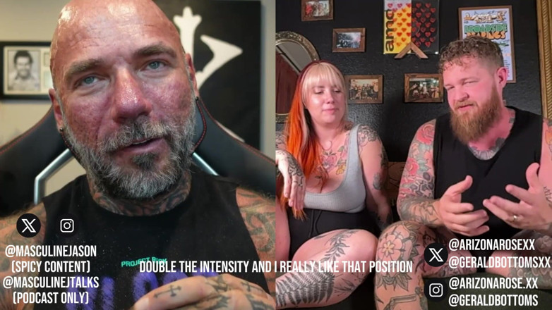 Raw and Uncensored with Masculine Jason: Porn Star Confessions - Arizona Rose dan Gerald Bottoms (episod 207)
