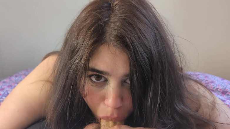 LuciaLatinaGomez: Huge Facial &amp; Ruined Makeup From an Intense, Sloppy BJ