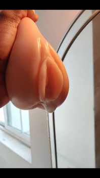 Squeezing My Cum Out of an Onahole After Using It