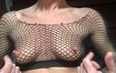 Horny Lola: Nipple Play in Fishnet
