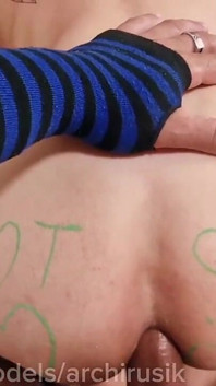 A Hot Slut, Covered in Sperm! Exclusively Large Cocks, Sex Without Condoms, and Lots of Sperm!