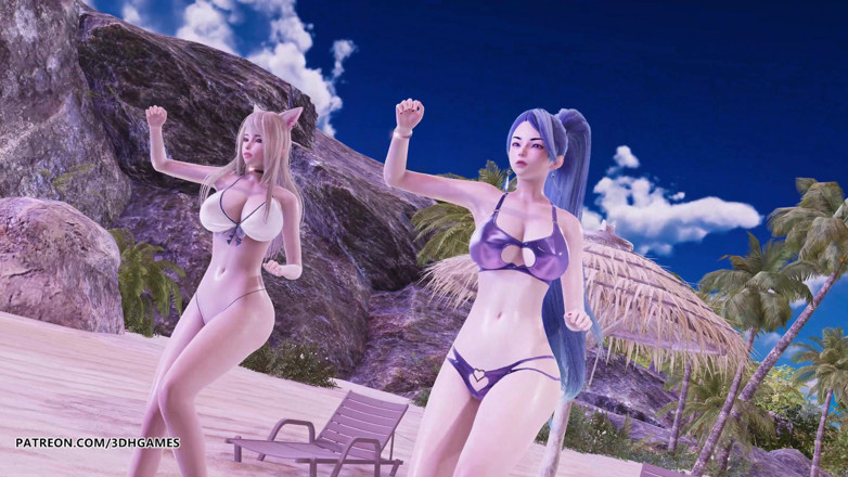 3D-Hentai Games: [MMD] Girl's Generation - Holiday Ahri Kaisa เต้นยั่วเปลื้องผ้าเซ็กซี่ร้อนแรง League of Legends