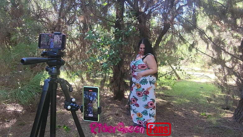Riderqueen BBW Step Mom Latina Ebony: Riderqueen da sola, All'aperto, Video per appassionati