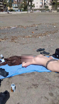 Beach Topless Sunbathing