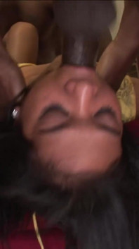 Nubian Beauty Sucks a Lot of Hard Cocks