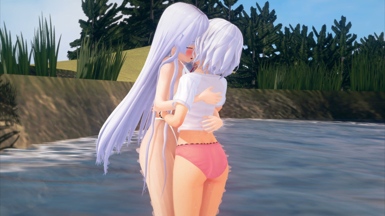 Fantasy king: Dua gadis cantik yang lagi asik main di danau ngajak...