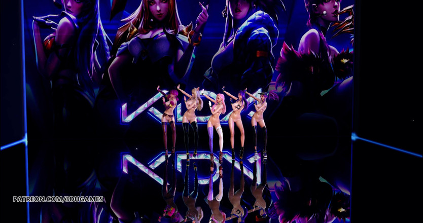 3D-Hentai Games: BlackPink - Hraní s ohněm sexy nahý tanec KDA Ahri Akali...