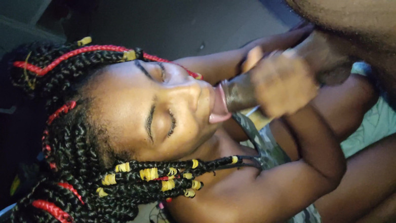 ElVenudoXXX: Blowjob for BBC Skinny Ebony