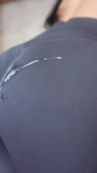 I'm in Your Cum Now!!! Stepson Jerks off His Cock and Cums on My Ass in Leggings.