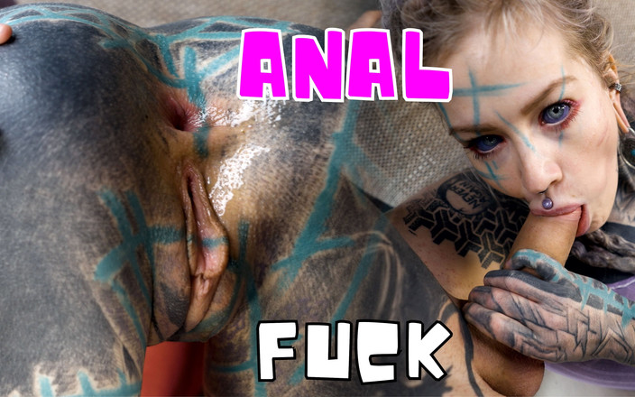 Anuskatzz: Tetovaná hippie análně šuká robertkem s velkým čůrákem