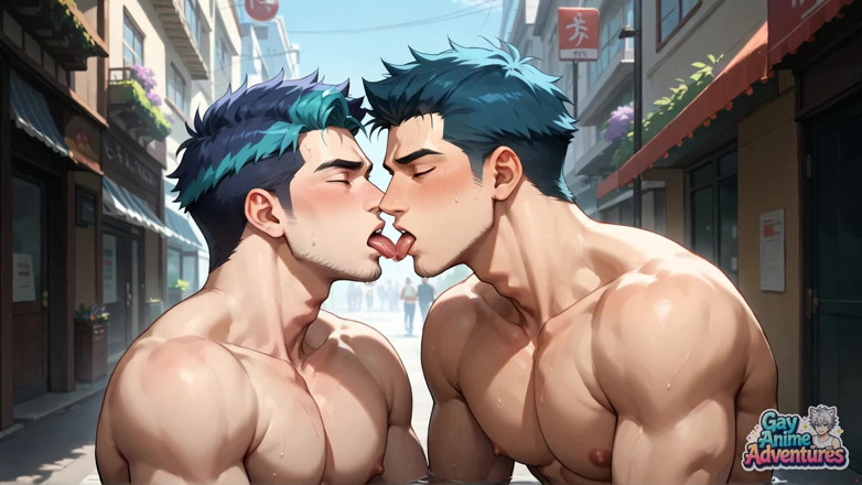 Gay Anime Adventures: Guarda ragazzi muscolosi, dissoluti, dai capelli blu che adorano nelle...