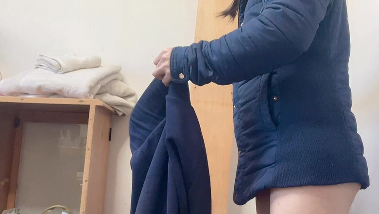 sweethanajapanese: Hana переодевается с Nake сексуальной на носить уродливый десс