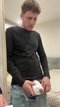 Fucking a Toy with a Big Dick and Moaning at 42 Years Old