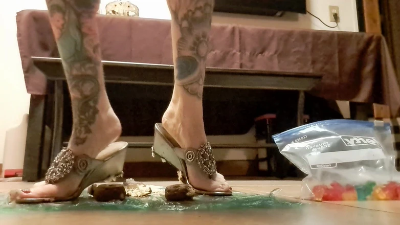 PandoraSG: Stomped Treats by Femdom Wedge Sandals