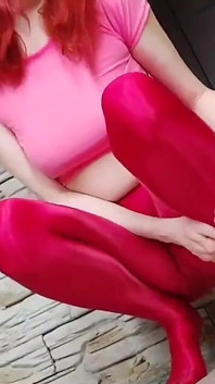 Masturbation in Leggings,squirting Through Tights,pissing
