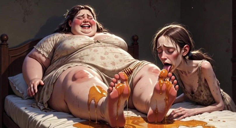 YOUR BEST FANTASY: Gorda ssbbw humilhante magrinha com seus pés grandes